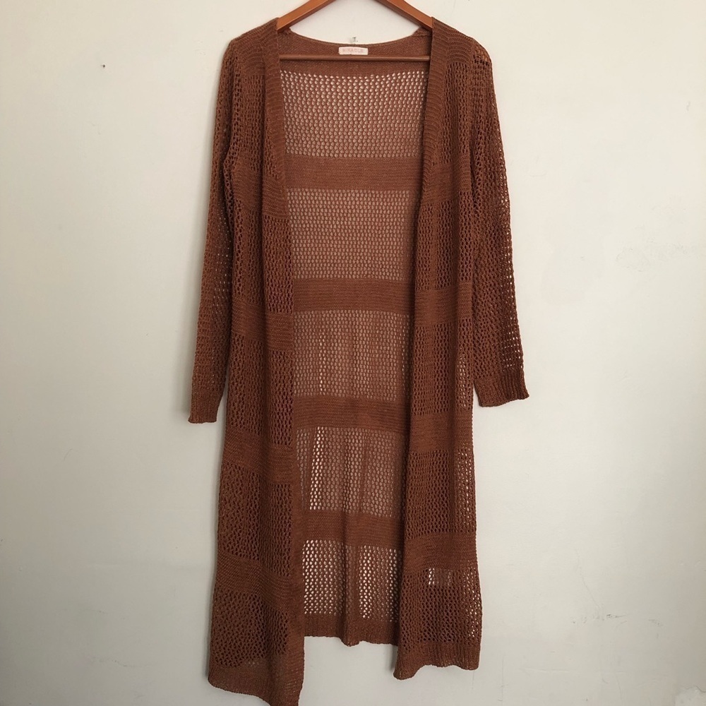 Knitted cardigan bikini cover up